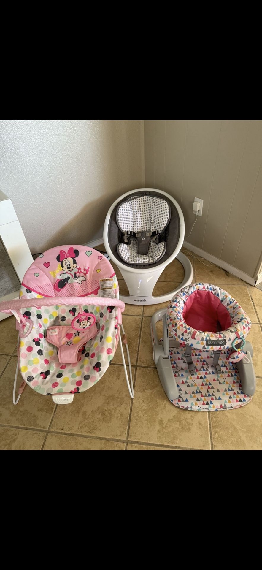 🎀 🎀 🎀  BABY ITEMS LIKE NEW 🎀 🎀 🎀  Bouncer, Chair, Swing && Carrier  && CAR SEAT
