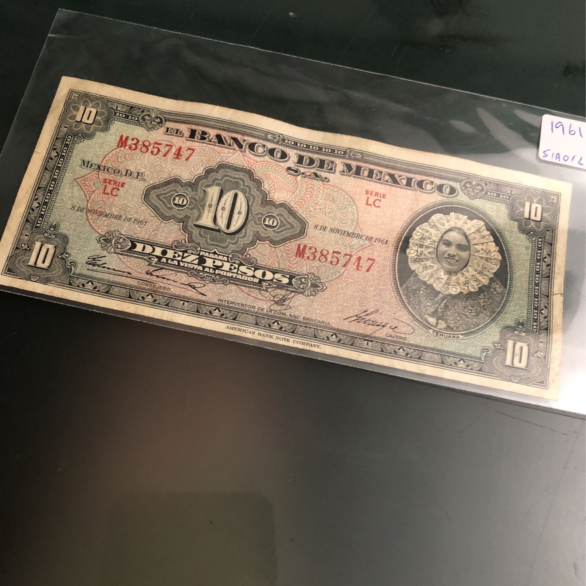 Mexico 1961 Vintage 10 Pesos