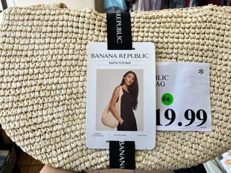 Banana Republic Raffia Tote Bag