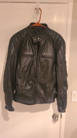 black leather motorcycle jacket  size S