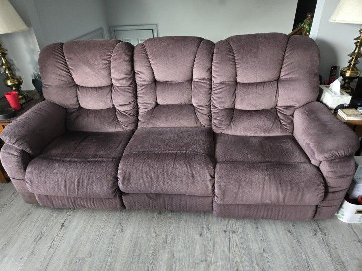 Deep Purple Reclining Couch