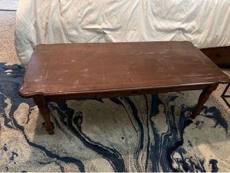 Short wooden coffee table