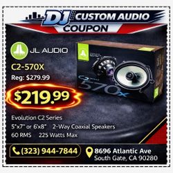 JL Audio C2 Series Car Speakers 1 Set 5x7" 2-Way Coaxial 6x8" Speaker System 225 Watts C2-570X 🚨 Payment Options Available 🚨 No Credit Needed 🚨