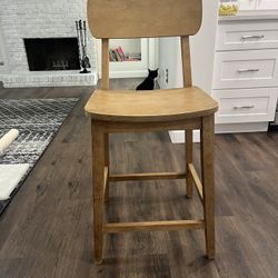 3 Wooden Barstools - Counter Height (25 In)