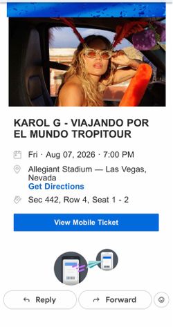 Karol G Las vegas tickets