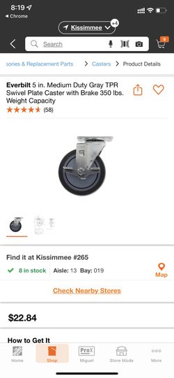 5” Medium Duty 350 Pounds Each. 6 With Brakes, and 6 Without Breaks