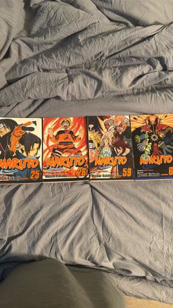 Naruto Manga Lot (Volumes 25, 26, 59 & 60)