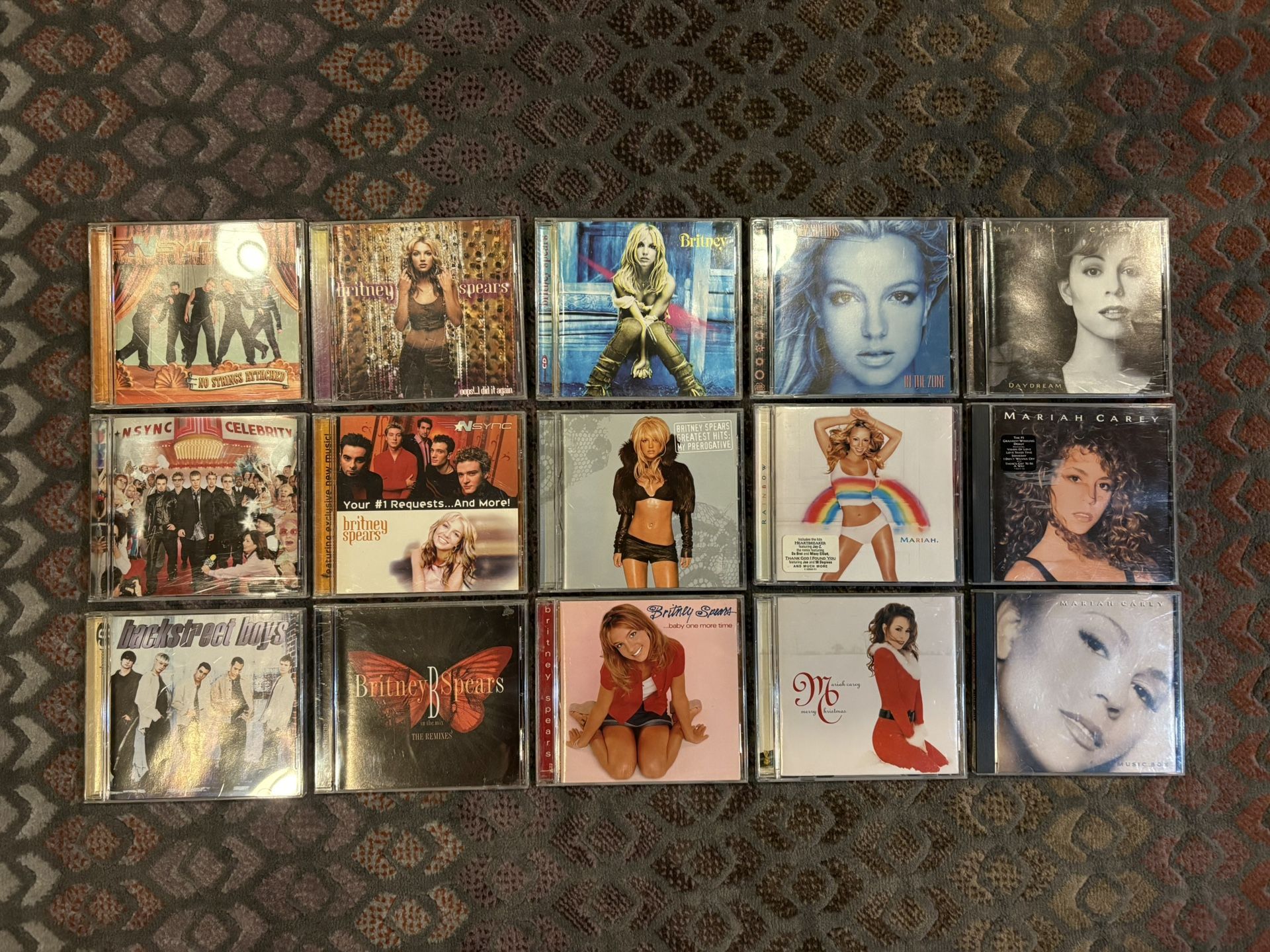 Britney Spears, Mariah Carey, N-Sync, Backstreet Boys CDs