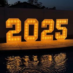 2026 Happy New Year Marquee Numbers 