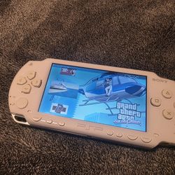 Playstation Psp White 1000 Phat Mod--ded Video Game Console IPS screen upgrade