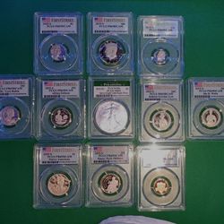 2025 PCGS First Strike 11 Coin Set PR69DCAM With PRIVY Silver Eagle