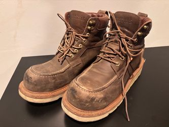 Tecovas Brown Leather Lace-Up Work Boots