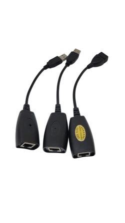 USB to RJ45 Extension Cable Adapter Lot 3 Male Female Extender