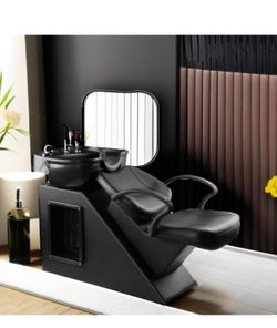 Ainfox Black Shampoo Chair Salon Hair Wash Unit