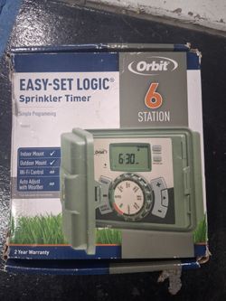 is an Orbit Easy-Set Logic 6-Station Indoor/Outdoor Sprinkler Timer.