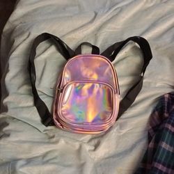 🩷 Holographic Pink Mini Backpack - Still Available