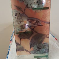 Decorative glass candle holder