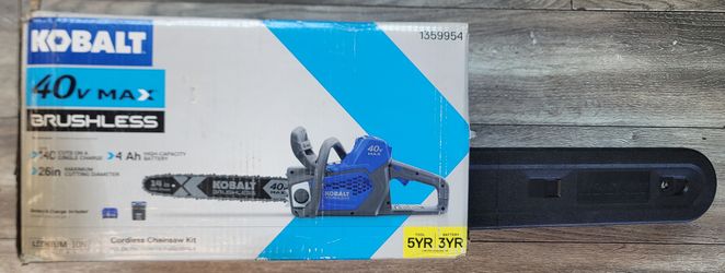 Kobalt Gen4 40-Volt 14-In Brushless Battery Chainsaw 4 Ah