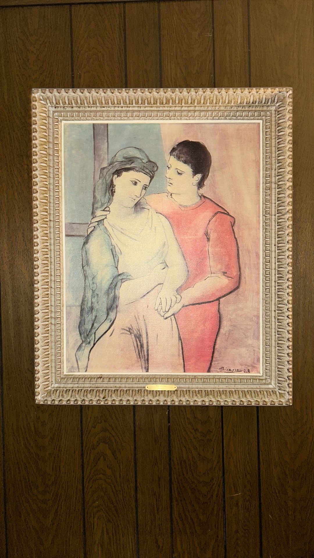 Vintage Pablo Picasso “The Lovers” Framed 28“ X 23“