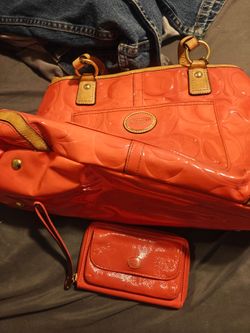 Coach purse with matching wallet
