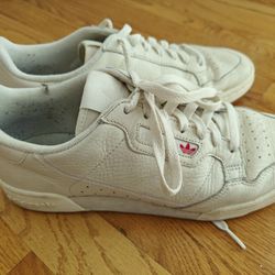 Adidas Mens Continental 80 Leather Off White & Gum Soles Size 9