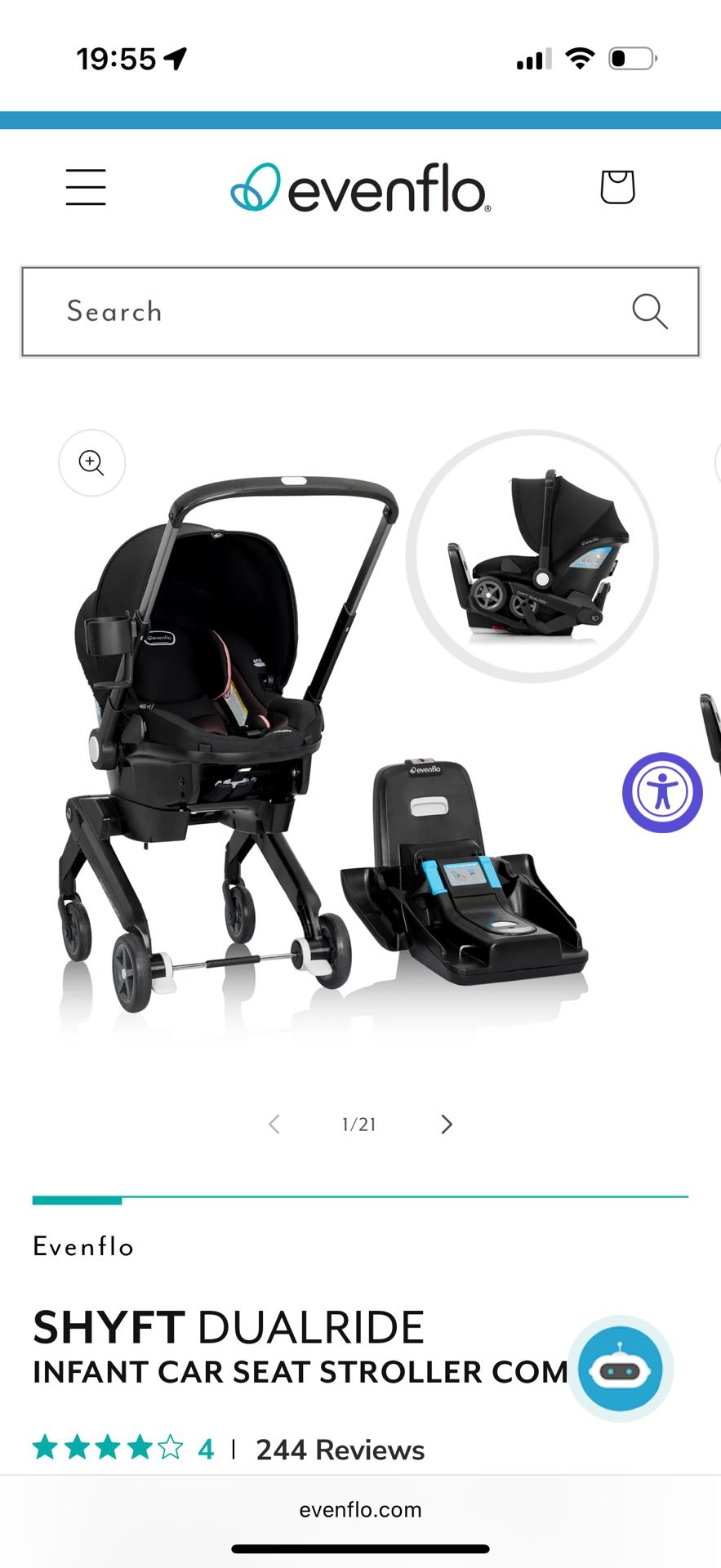 SHYFT DUALRIDE INFANT CAR SEAT STROLLER COMBO