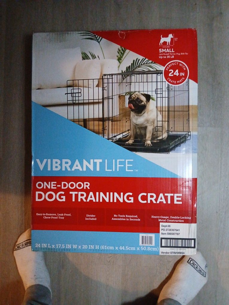 Small 24 inch  One-Door Dog Training Crate