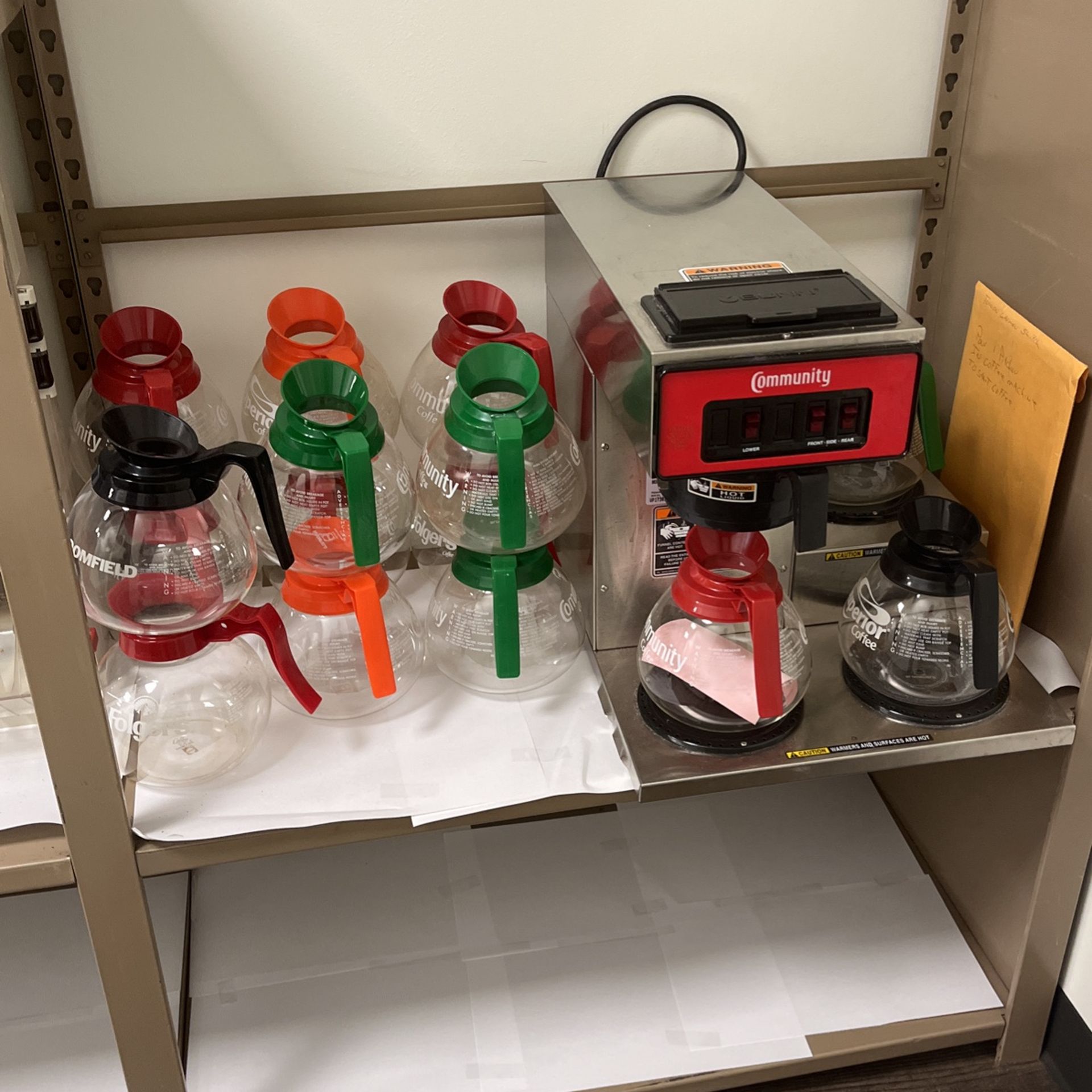 Community Coffee Station w/ Coffee Pots (1 Station, 15 Pots)