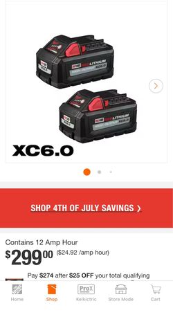 Milwaukee M18  XC6.O Batteries