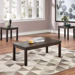 Wood Coffee Table Set 