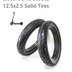 2PCS 12 Inch Solid Tires 12 1/2x2 1/4(57-203) For Electric Bike Scooter 12.5x2.5 Solid Tyres