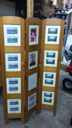 Bedroom divider with picture frame Best Offer $25