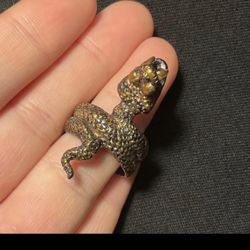 Sterling Silver Vintage Antique Snake Ring (SIZE 9)