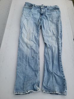Mens 36x32 Roebuck and Co slim straight denim blue jeans Lot 07