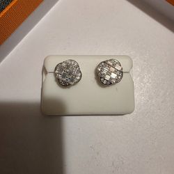 Moissanite Silver Earrings 