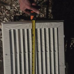 BRAND NEW! 14" A/C Return Vent Cover, 14"x14", White Aluminum, incl. all hardware, unopened
