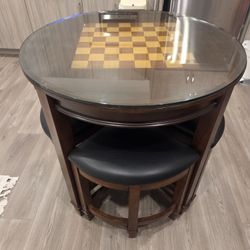 Chess Table With Glass