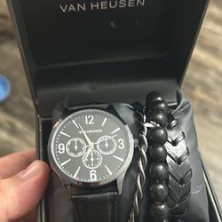 Van Heusen Watch and Bracelet