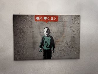 WALL ART - 36” x 24” Banksy Print “Nobody Likes Me”