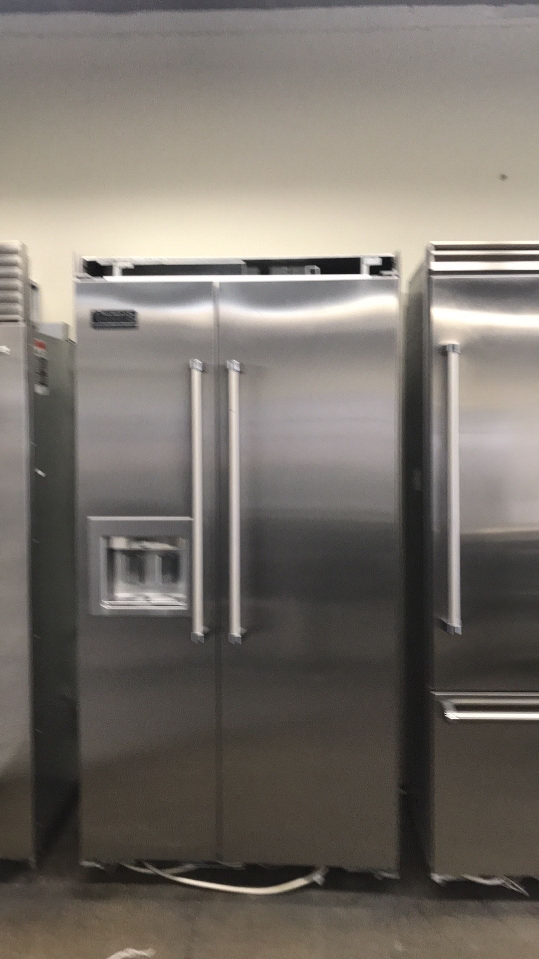 Viking 42”Wide Built In side By Side Stainless Steel Refrigerator