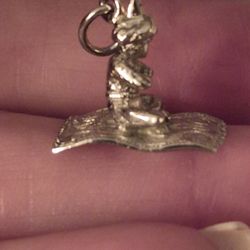 Sterling Silver" FLYING CARPET & GENIE "CHARM