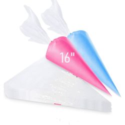 Piping Bags 500 Pc & 16 Inches Tipless Piping Bags, Extra Thick Pastry Bags Disposable, Non-Slip Icing Piping Bags Disposable Design, Cake Decoration.