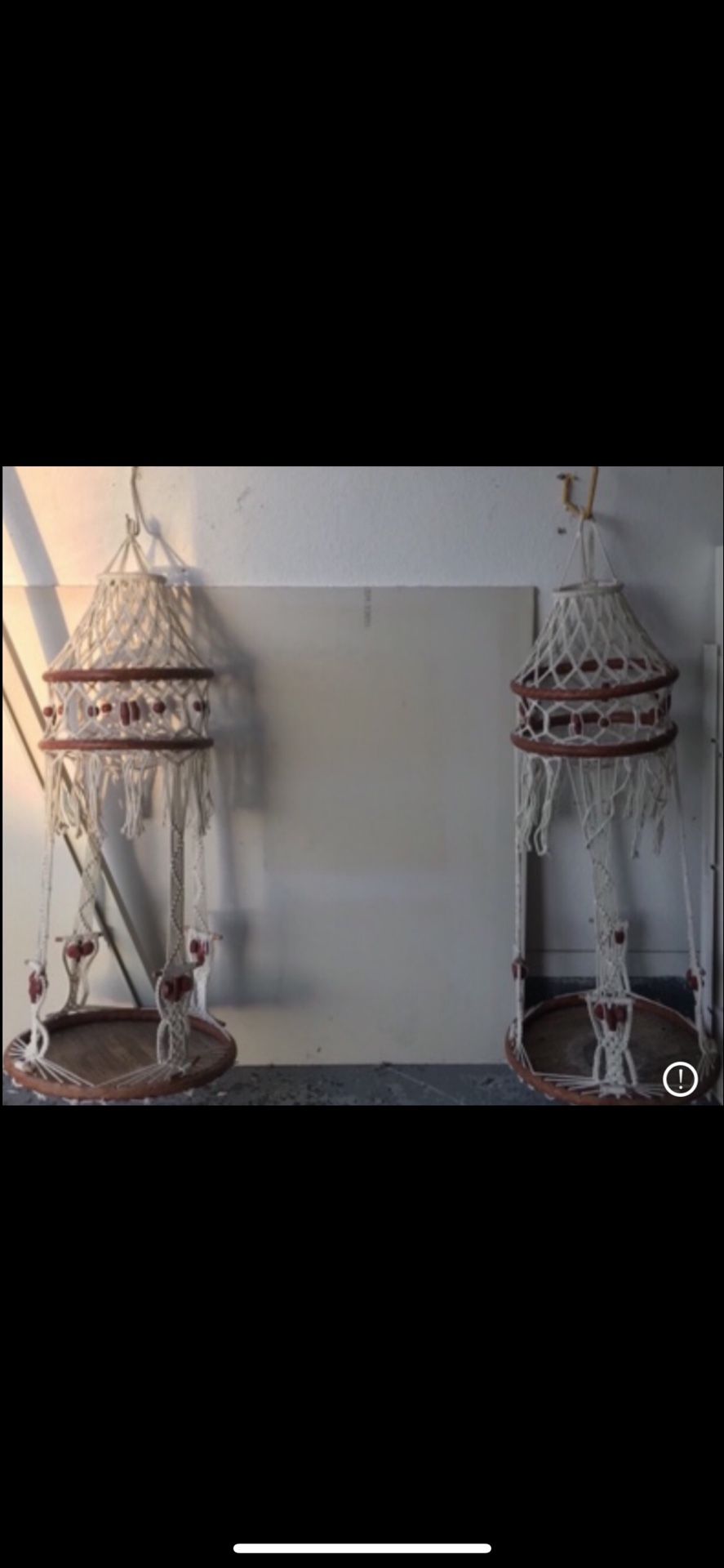 Large Macrame Plant Holders  $46 & Medium $36