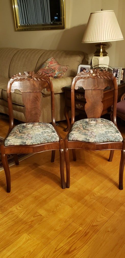 Antique Victorian Chairs / Pair