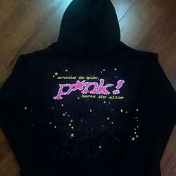 Sp5der P*nk V2 Black Hoodie 