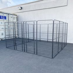 (New) $360 Heavy-Duty 10x10x5ft Large Dog Playpen with 16-Panels, Crate Kennel Exercise Gate 