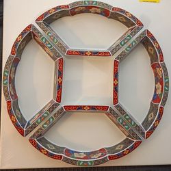 Imari Porcelain Divided Appetizer Plates Signed