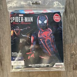 Comic Con 2025 Adult Spider-Man Miles Morales Black costume Hoodie Only XL badge