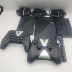 (3) NVIDIA SHIELD TV 4K Streaming Media Player with Power Adapter.