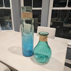 Blue Glass Vases